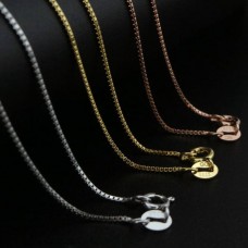 925 sterling silver box Chain Necklace DIY Supplies Findings